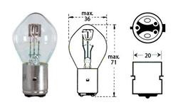 Lamppu 6v 35/35w Ba 20d