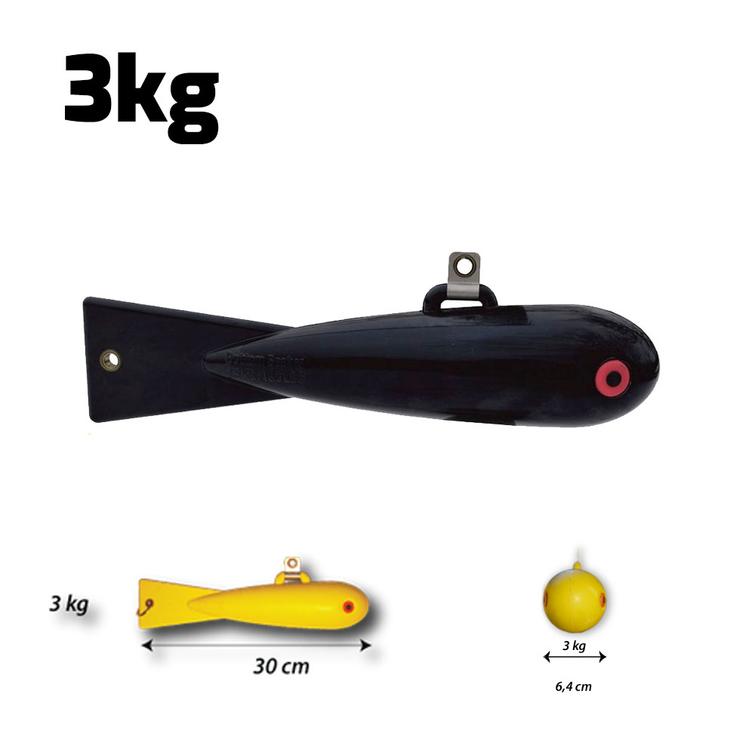 Bottom Seeker takilapaino 3kg kumipitainen musta