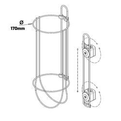 Nawa Lepuuttajankori halkaisija 170mm, pituus 423mm