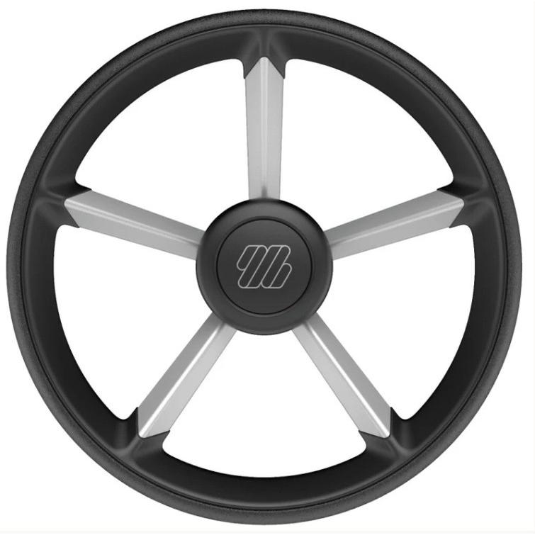 Ultraflex ohjauspyörä V75 hopea, 5-puolainen, 350mm