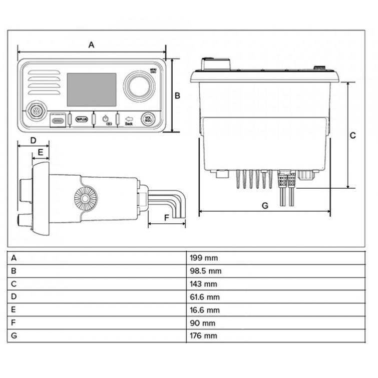 Raymarine RAY63 VHF puhelin