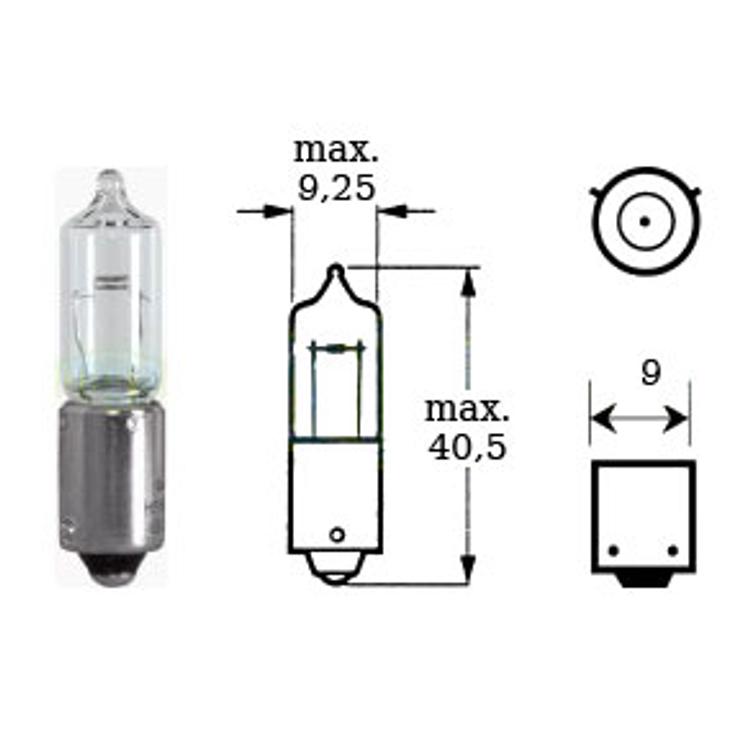 Lamppu 12v 21w Bay 9s H21W minihalogeeni