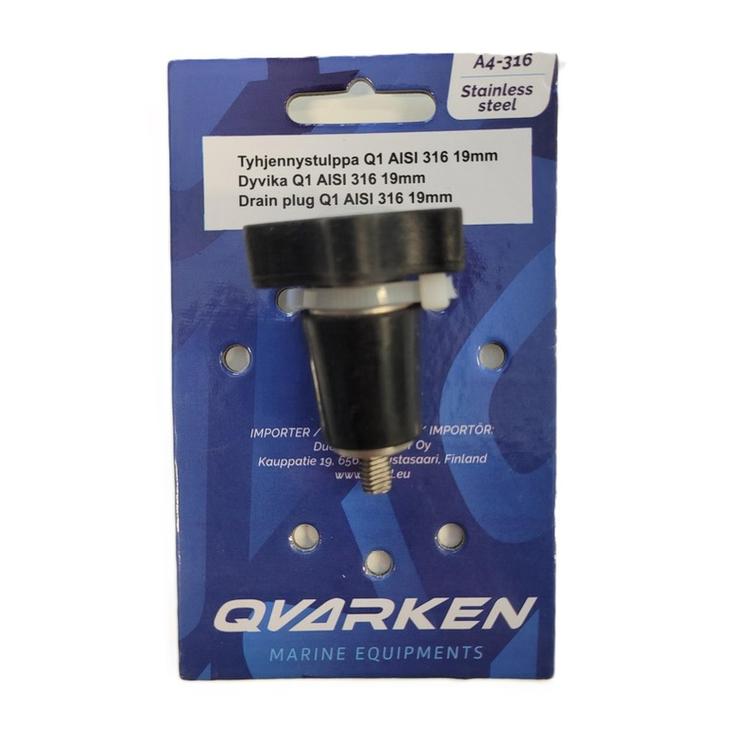 Veneen Tyhjennystulppa 19mm sormiruuvilla