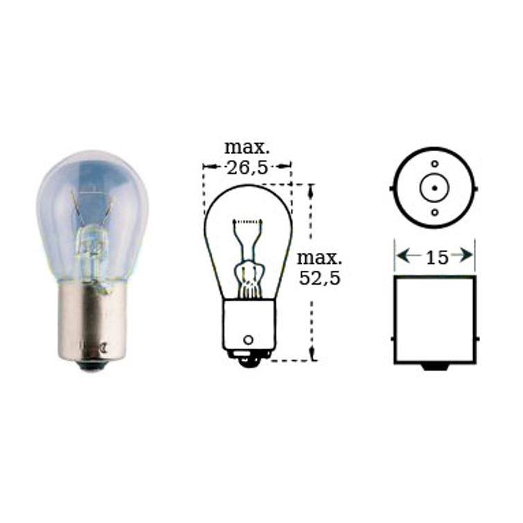 Lamppu 12v 21w Ba 15s