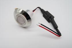 LED valo valkea, 12 tai 24V halkasija 30mm
