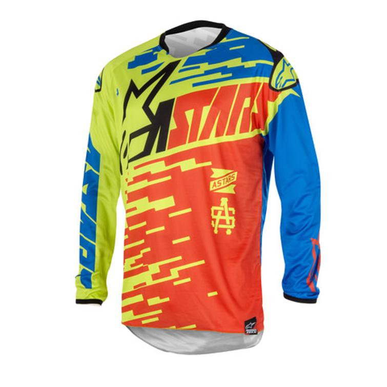 ALPINESTARS RACER BRAAP JERSEY RED BLUE LIME