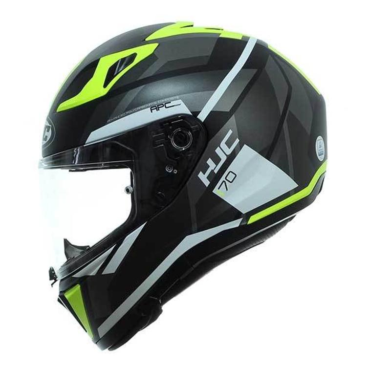 HJC I 70 Elmi Musta/Harmaa/Fluo kelt MC4HSF