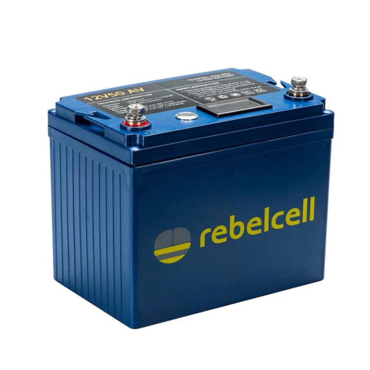 RebelCell Li-Ion akku, 12V50A (632 Wh) Jännite/varausnäyttö
