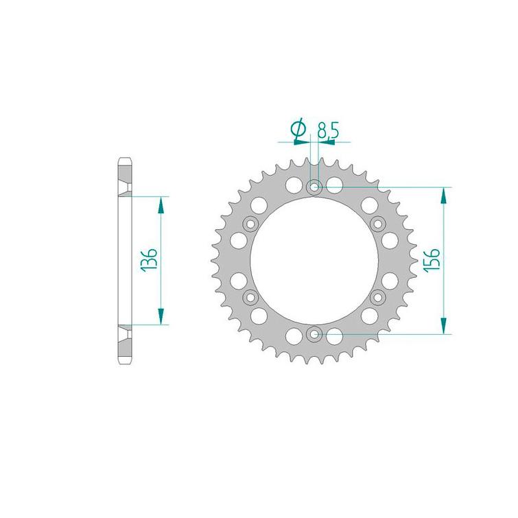 Takaratas alu 52 Husqvarna 99->