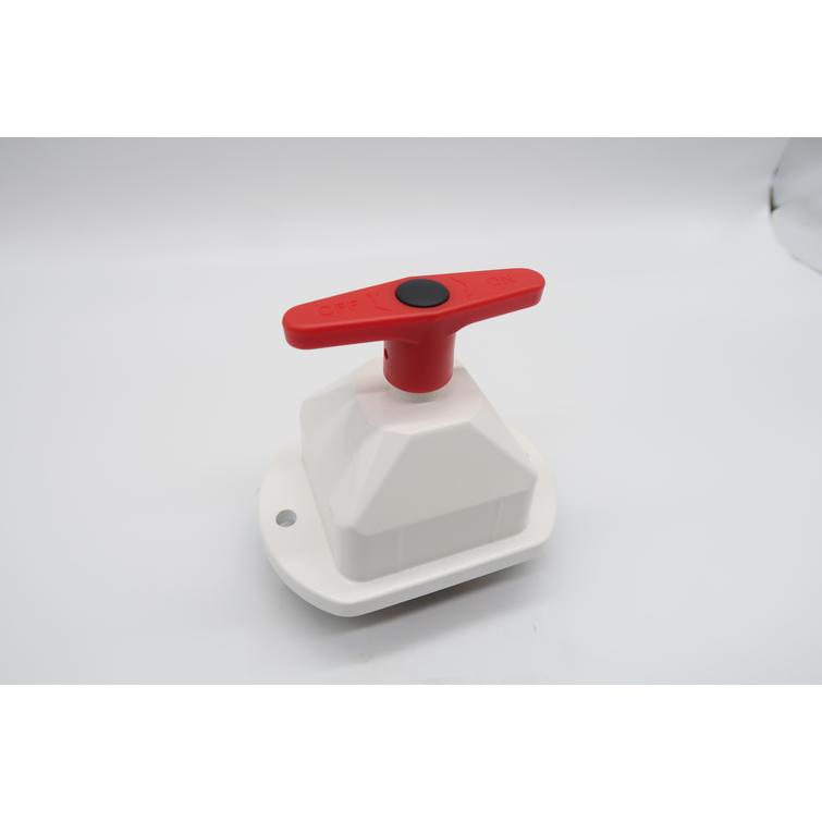 P&auml;&auml;virtakytkin 12V 450A Master, puna/valkea, kiinte&auml; on/off kytkin