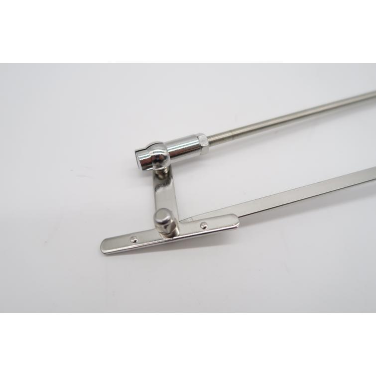 Säädettävä kaksoisvarsi 380 - 430 mm, Sopii Ø 14 mm rihlatulle akselille