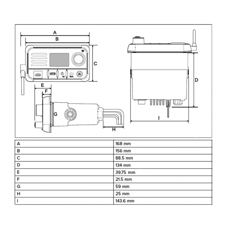 Ray53 VHF-puhelin sis&auml;isell&auml; GPS:ll&auml;