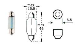 Lamppu 12v 18w S8 Pituus 44mm