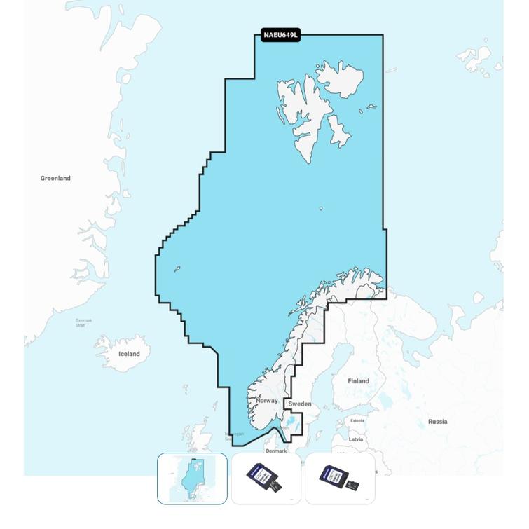 Navionics SD49XG karttakortti, Norja