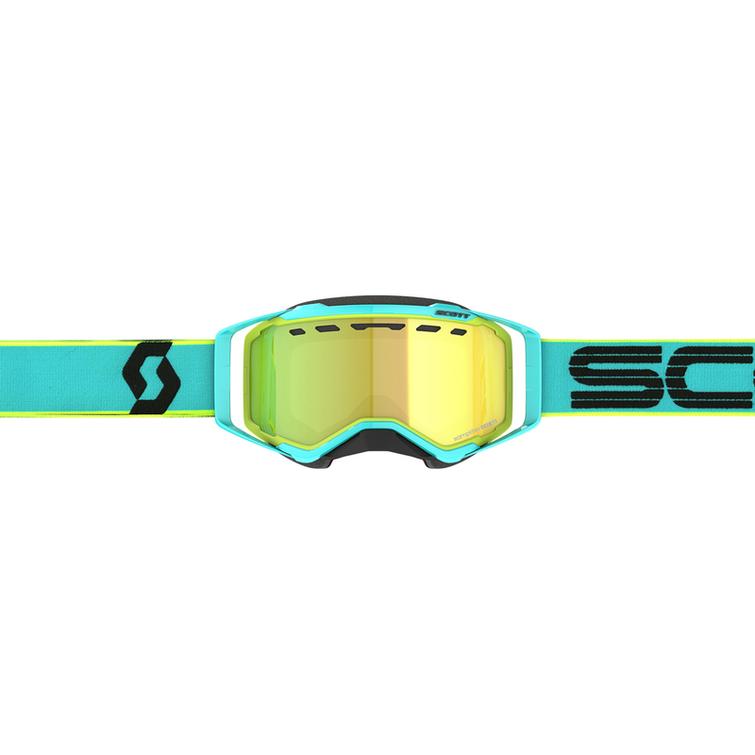 Prospect Snow Cross teal blue/keltainen keltainen kromilinssi