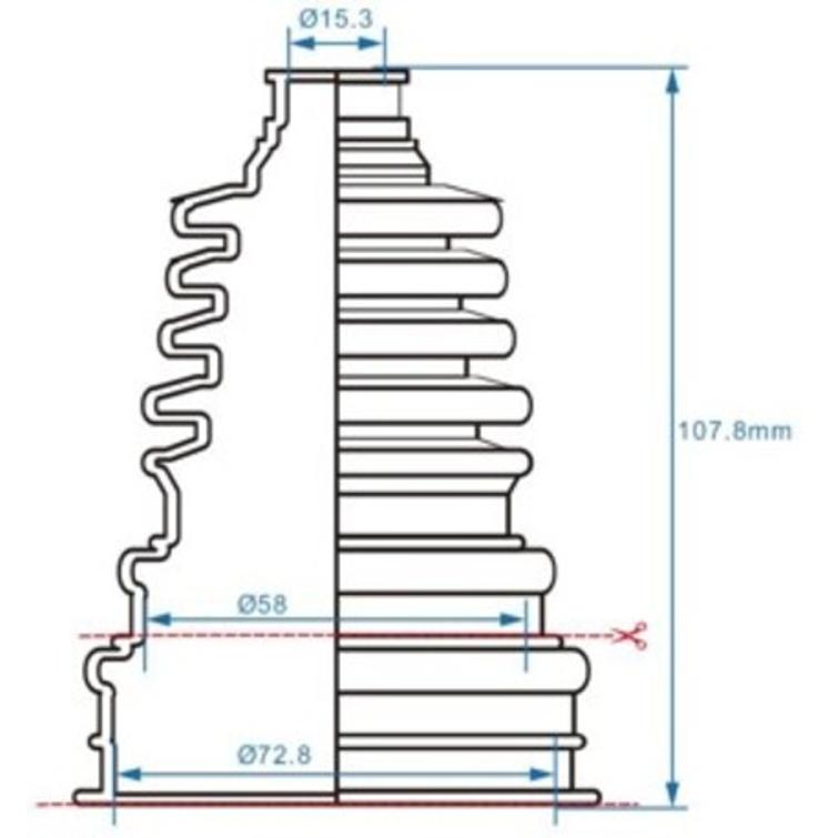 Suojakumisarja Yleismalli 16 x 58/73 x 107mm
