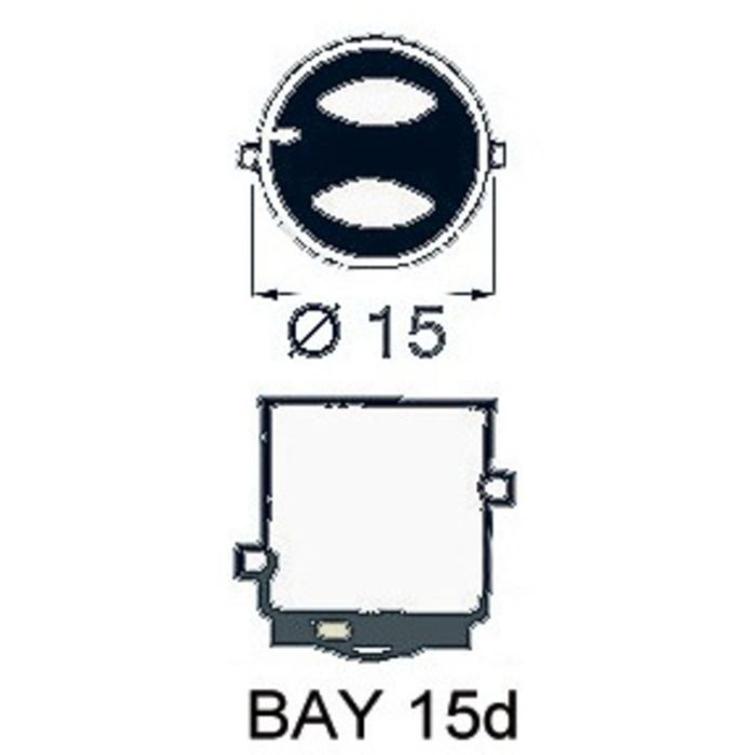 Polttimo 12V 10W BAY15d, nastat eri tasolla