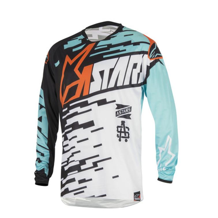 ALPINESTARS RACER BRAAP JERSEY WHITE TURQUOISE BLACK