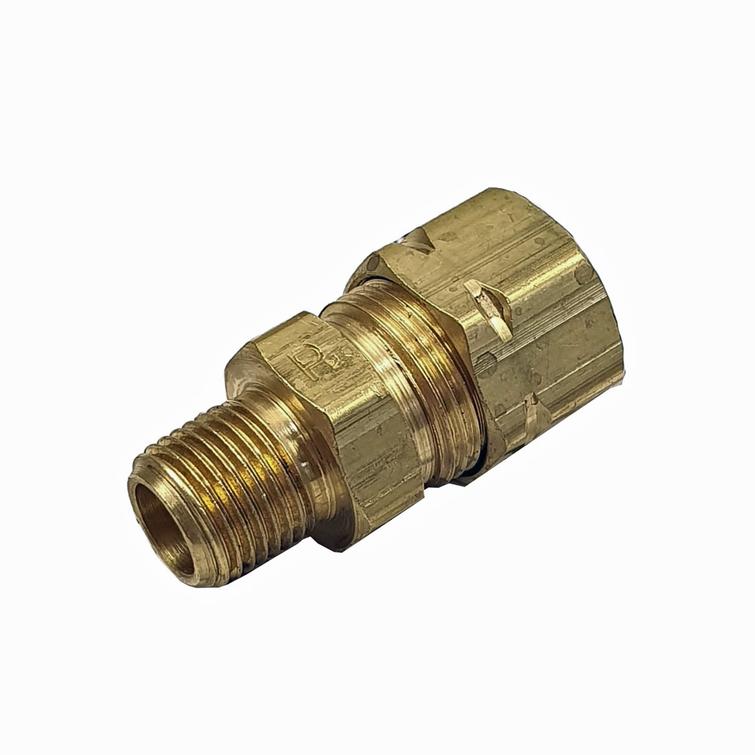 Ohjauspumpun vapaapaluu letkunippa suora 1/8" NPT + 3/8" tube 