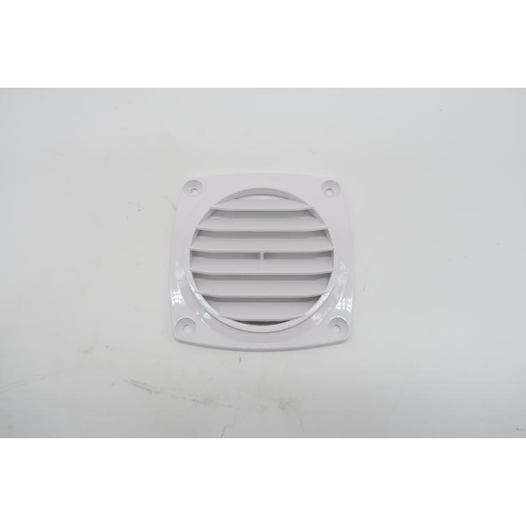 Venttiiliritilä ABS-muovia. Mitat 94 x 94 mm, valkoinen.