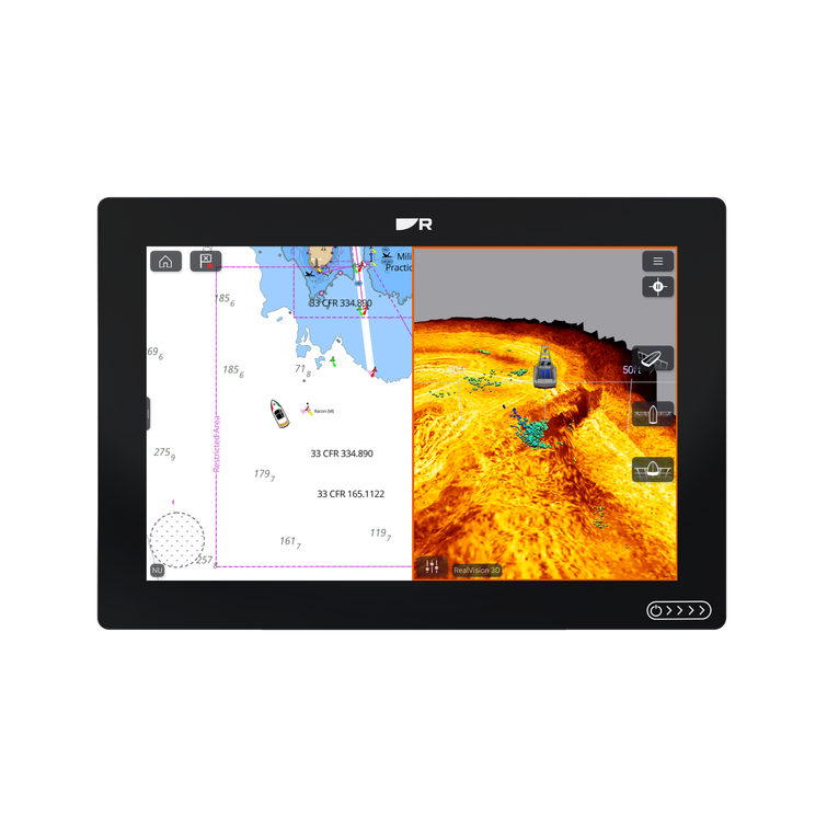 Raymarine AXIOM+ 12 RV - 12” monitoiminäyttö RealVision 3D, DownVision, SideVision ja 600W kaikuluotain sekä Pohjois-Euroopan LightHouse kartta. Huom! Ei sis. Anturia