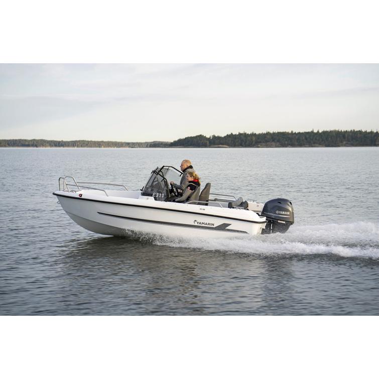 Yamarin 50 BR 2026 + Yamaha F60 Hetl uusi venepaketti peräkuomulla softdeck-lattialla