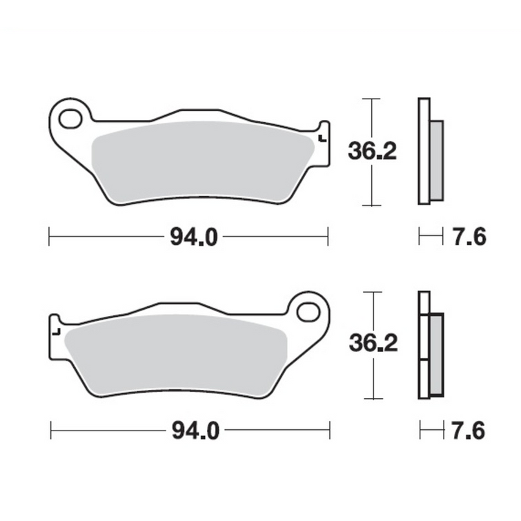 Brake pads SINTER GRIP OFF-ROAD: GAS GAS, HUSABERG, HUSQVARNA, KTM (1992-