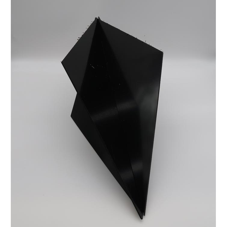 Kaksoiskartio 30X60 cm, mustaa muovia