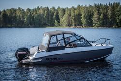 Falcon BR5 2025 + Mercury F80 uusi venepaketti, per&auml;kuomulla ja Lowrance kaiku/karttaplotterilla