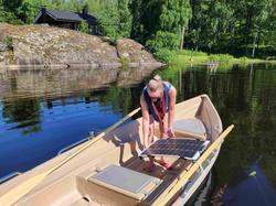 Bonete-aurinkopaneelijärjestelmä Suvi-veneisiin