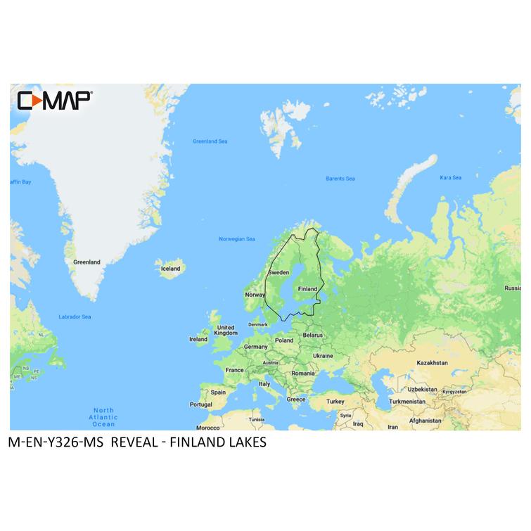 C-Map karttakortti Reveal. Suomen sisävedet ja merialue