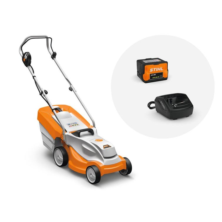 Stihl RMA 235.1 akkuruohonleikkuri (sis 2 kpl AK20 akkua ja AL 101 laturin)