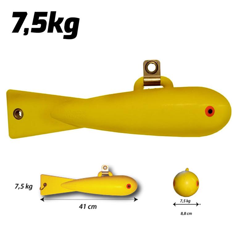Bottom Seeker takilapaino 7,5kg kumipitainen keltainen