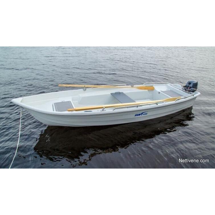 Suvi 450 2026 uusi sadevesityhjenevä soutu- moottorivene ja Yamaha M20 sähköperämoottori