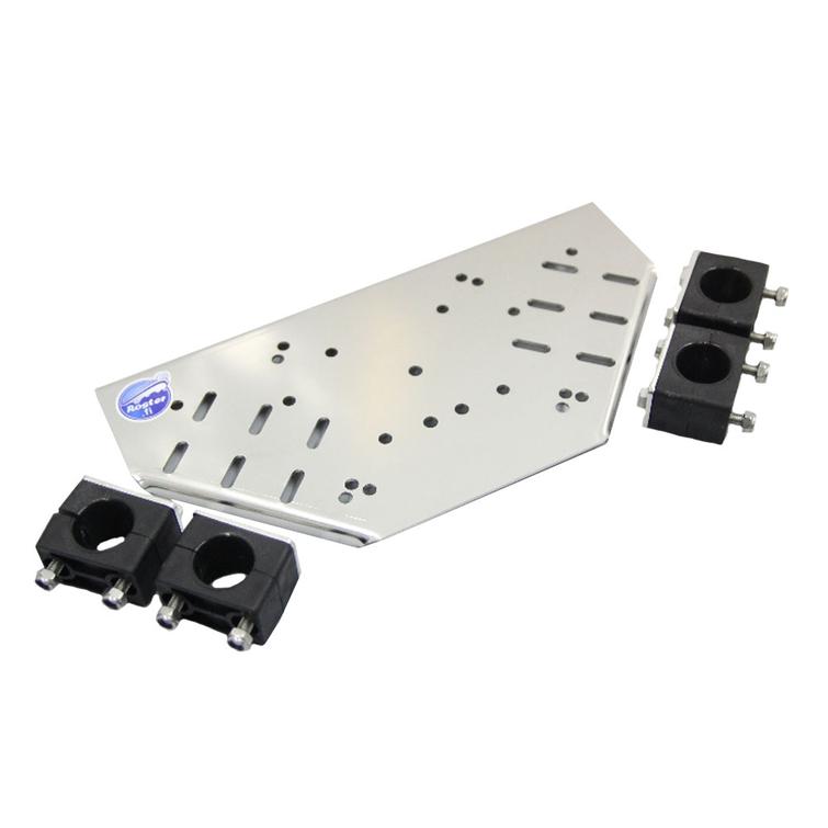 Takila-alusta kulmakiinnityksellä kaiteeseen