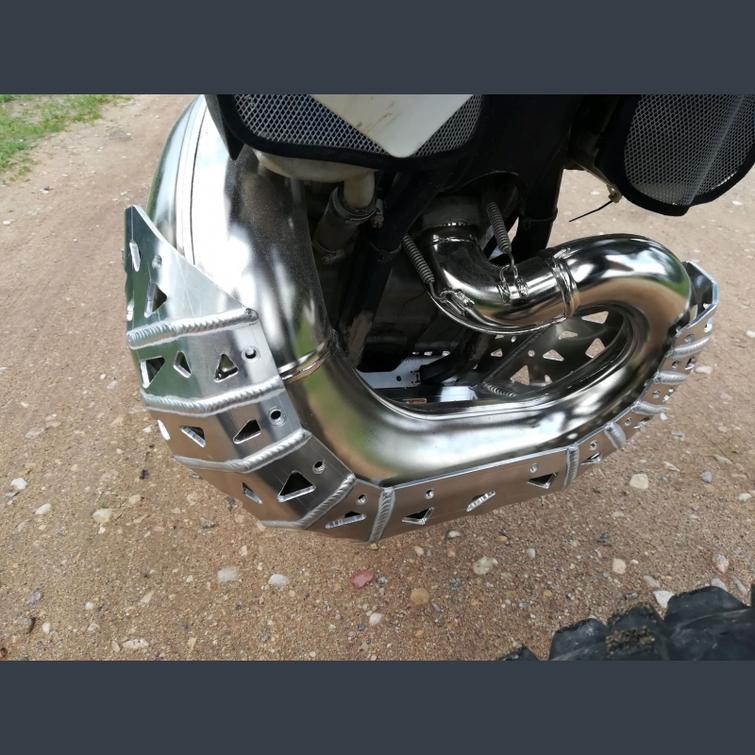 Skid plate with exhaust guard for KTM/Husqvarna