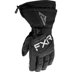 FXR Hybrid Helium Leather Gauntlet Black