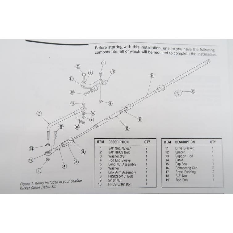 V&auml;litankosarja Apumoottorille 71cm kaapeli