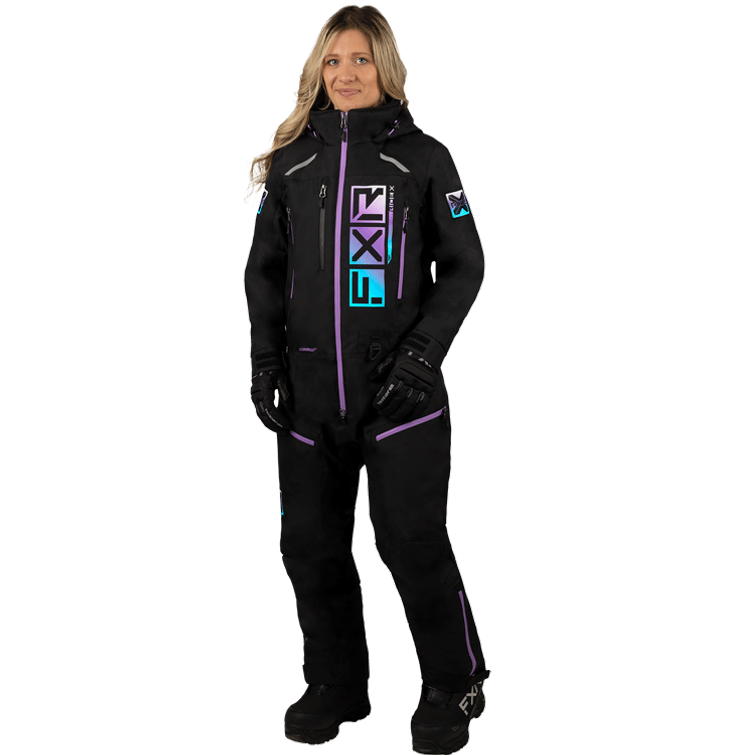 FXR Recruit F.A.S.T. naisten kelkkahaalari, musta / lila