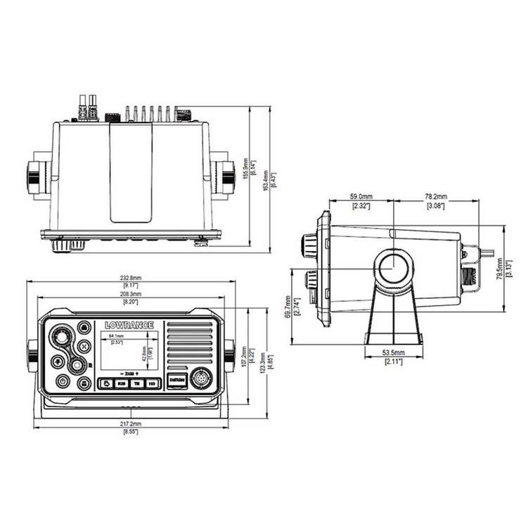Lowrance LINK-9 VHF-puhelin (DSC, GPS, AIS, N2K)