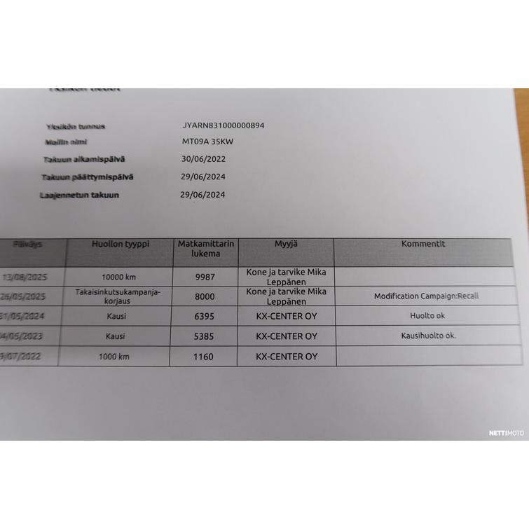 MT-09 Moottoripyörä