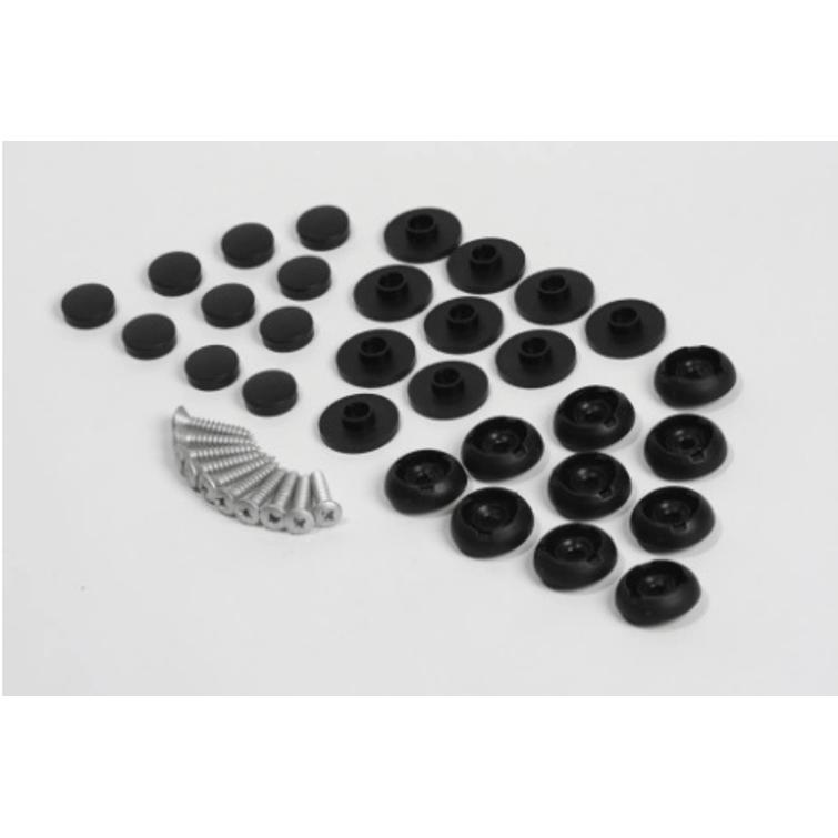 Tuulilasin aluslevy Buster, Musta, 1 kpl, sis. ruuvit