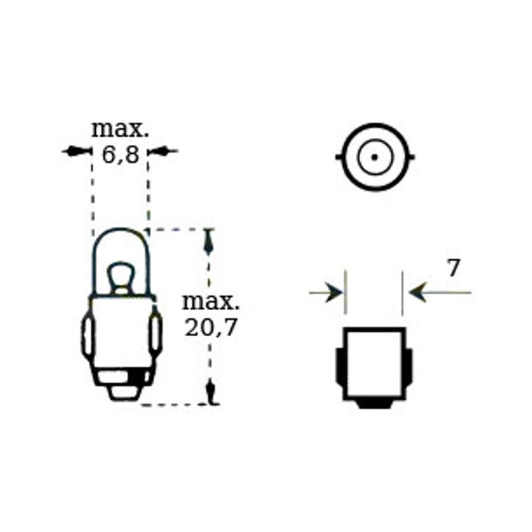 Lamppu 6v 1,2w Ba 7s