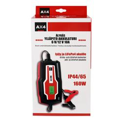 AX4 Akkulaturi 6V/12V 10A 10-vaiheinen automaatti lataus