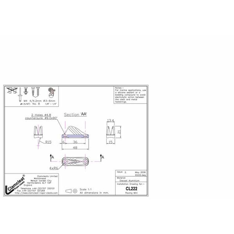 K&ouml;ysilukko ClamCleat 