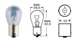 Lamppu 12v 21w Ba 15s