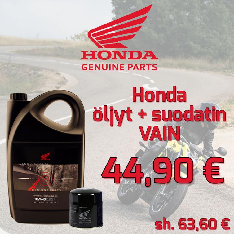 Honda 10w-40 4L öljy + suodatin paketti