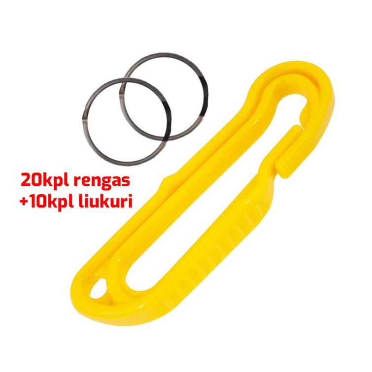 QR plaanariliukuri 10 kpl + renkaat 20 kpl