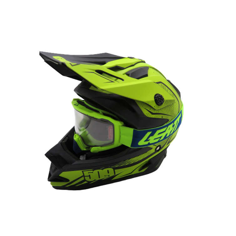 Altitude Helmet  Neon Voltage + Leatt Velocity ajolasit