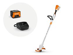 Stihl FSA 50 akkutimmeri. Sis AK 10 akun ja AL 101 laturin